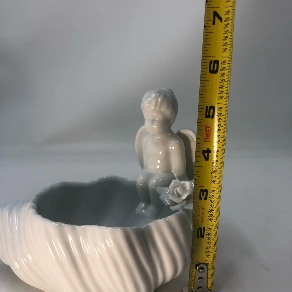 White Ceramic Angel Planter